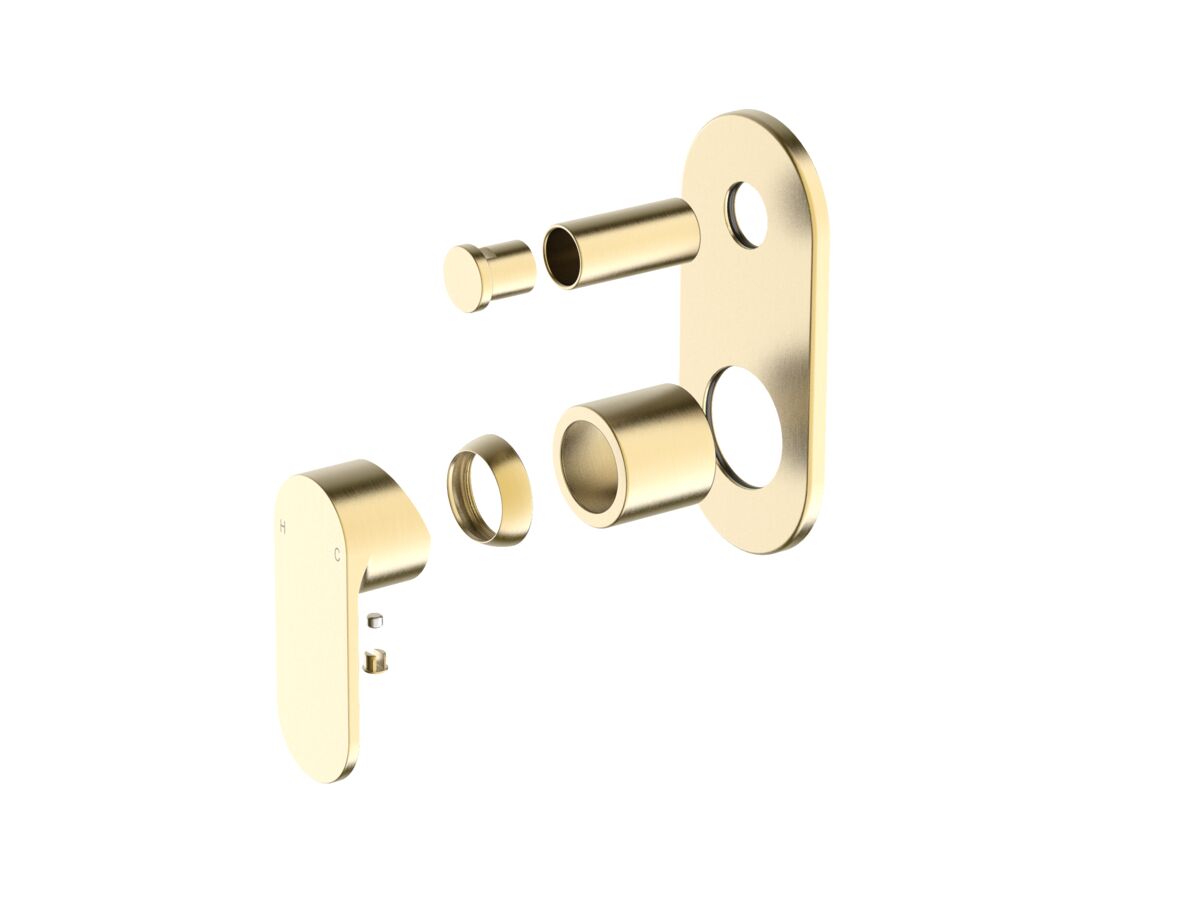 Hero - Mizu Soothe MK2 Shower Mixer With Diverter Trimset Brushed Brass