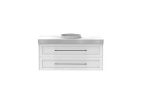 Kado Lux Drawer Vanity Unit Wall Hung 1200 Centre Bowl Statement Top 2 Drawers (No Basin)