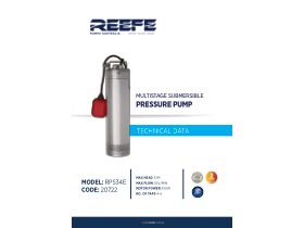 Technical Guide - Reefe RPS34E Multistage Submersible Pump with Integral Pressure Controller