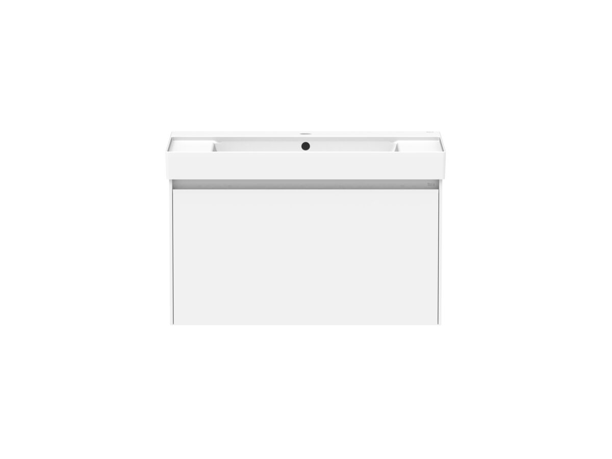 Roca Ona Vanity All Drawer Single Centre Bowl 800mm Matte White