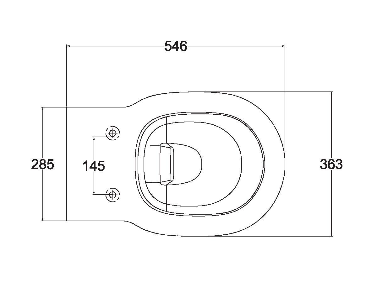 Porcher Studio Back to Wall Pan with Soft Close Seat White (4 Star)