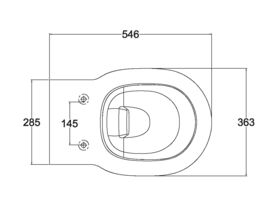 Porcher Studio Back to Wall Pan with Soft Close Seat White (4 Star)