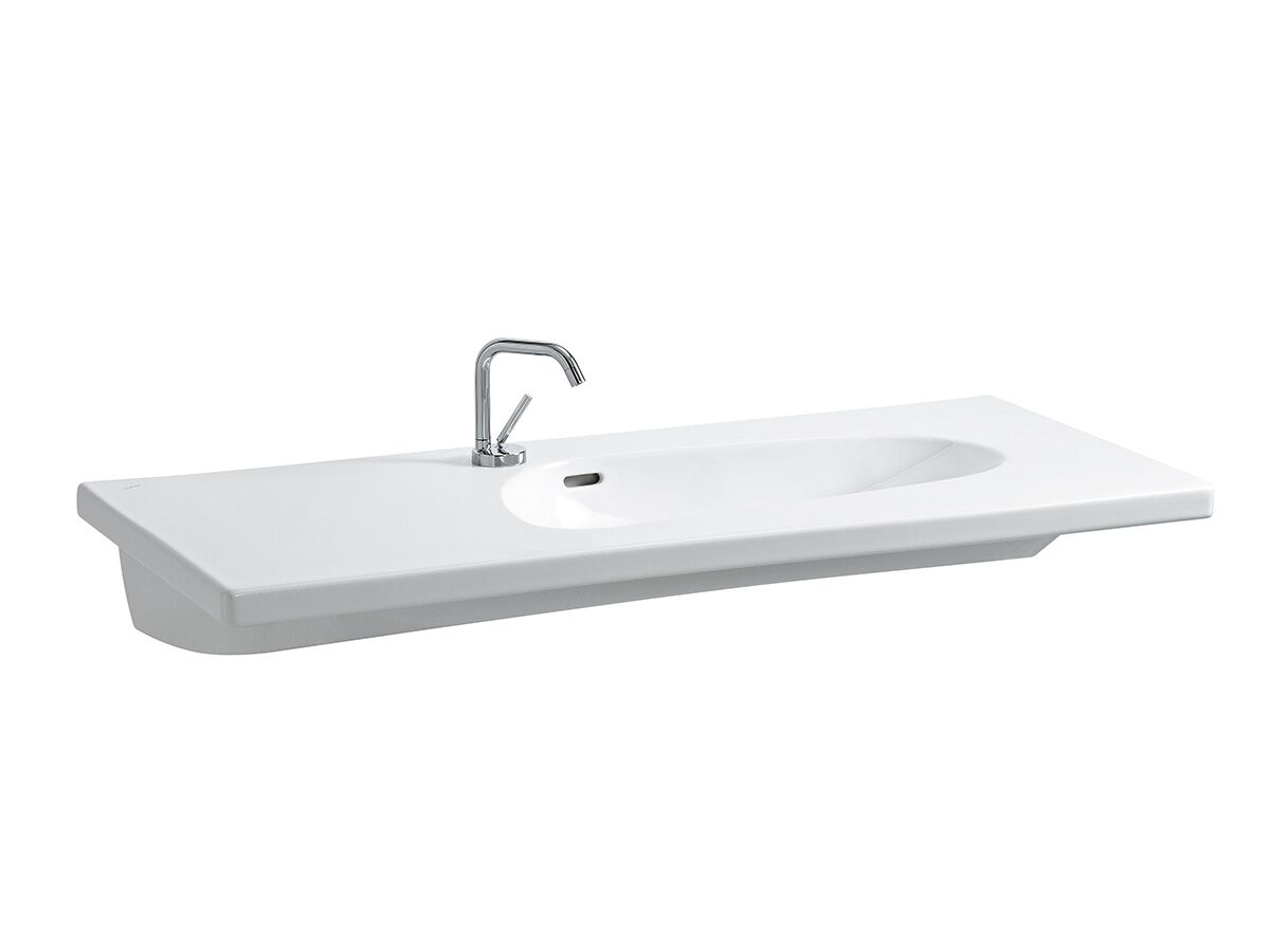 LAUFEN Palomba Wall Basin with Fixing Bolts 1200x500mm 1 Taphole White