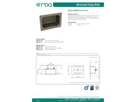 Specification Sheet - RBA Recessed Front Fixed Soap Dish Stainless Steel