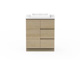 Posh Domaine Plus Conventional 750 Floor Mount Vanity Unit Caesarstone Top