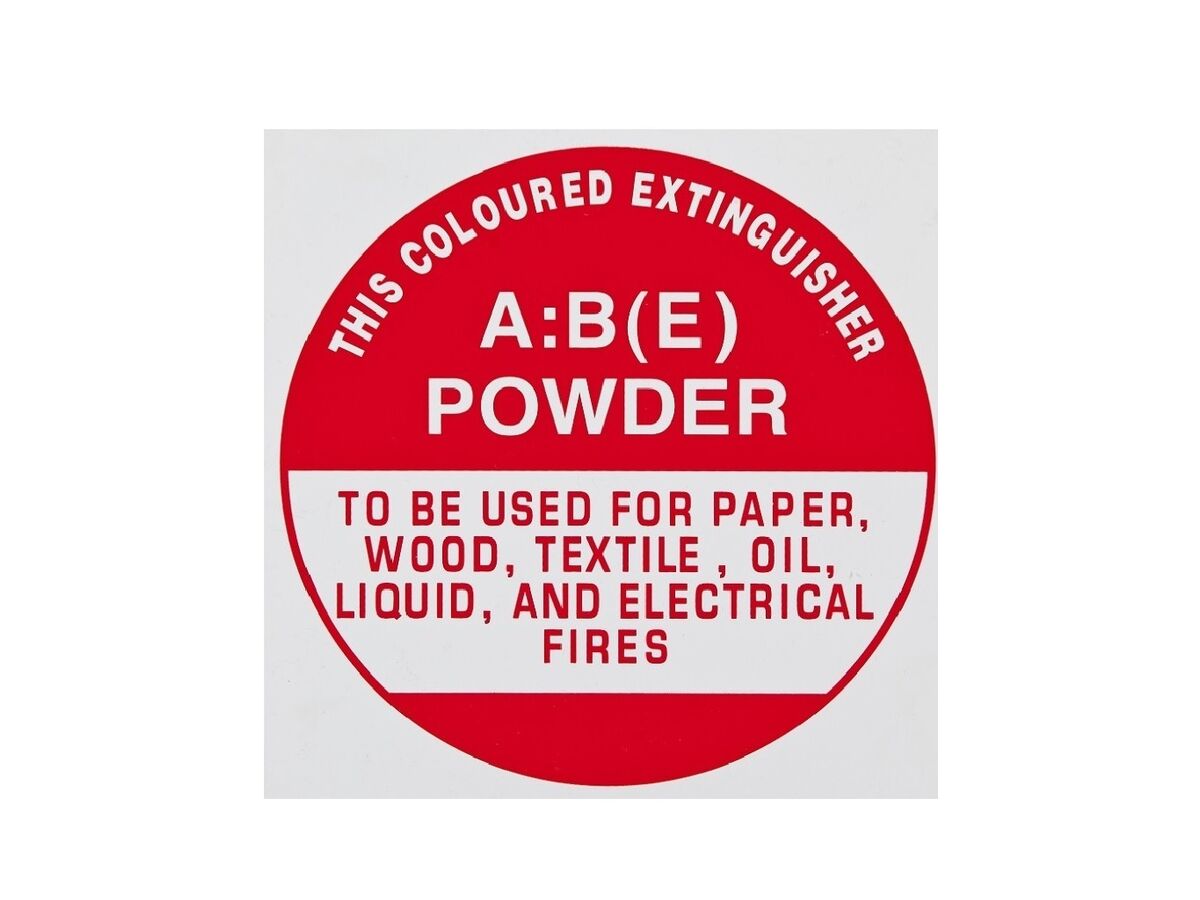 Instruction Signs ABE DRY POWDER - Metal