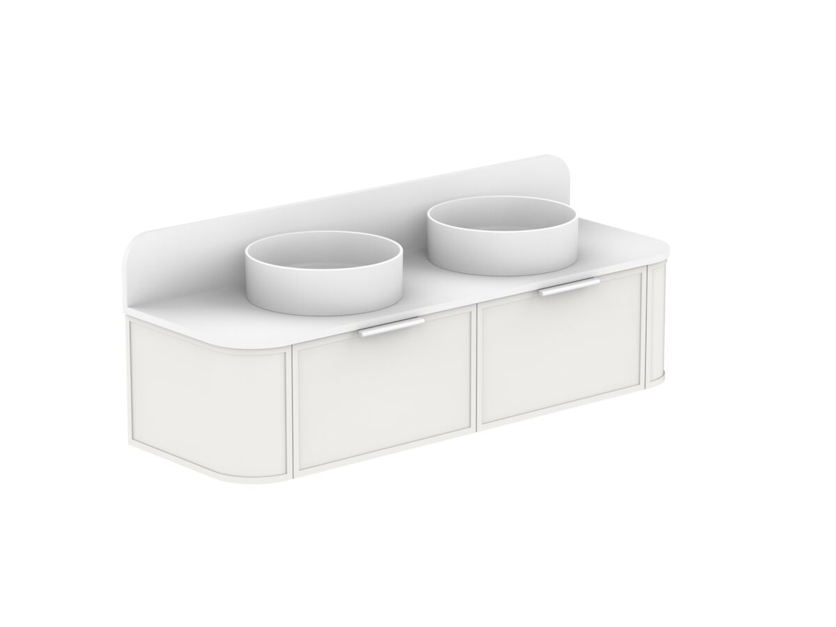 ADP Flo by Alisa & Lysandra All Drawer Vanity Unit Double Bowl 1500 Friday Quartz Top 2 Drawers (No Basin)