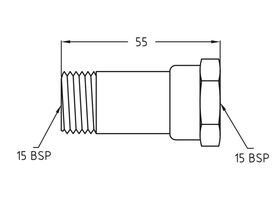 Mini Dual Check Valve Male/Female Brass 15mm