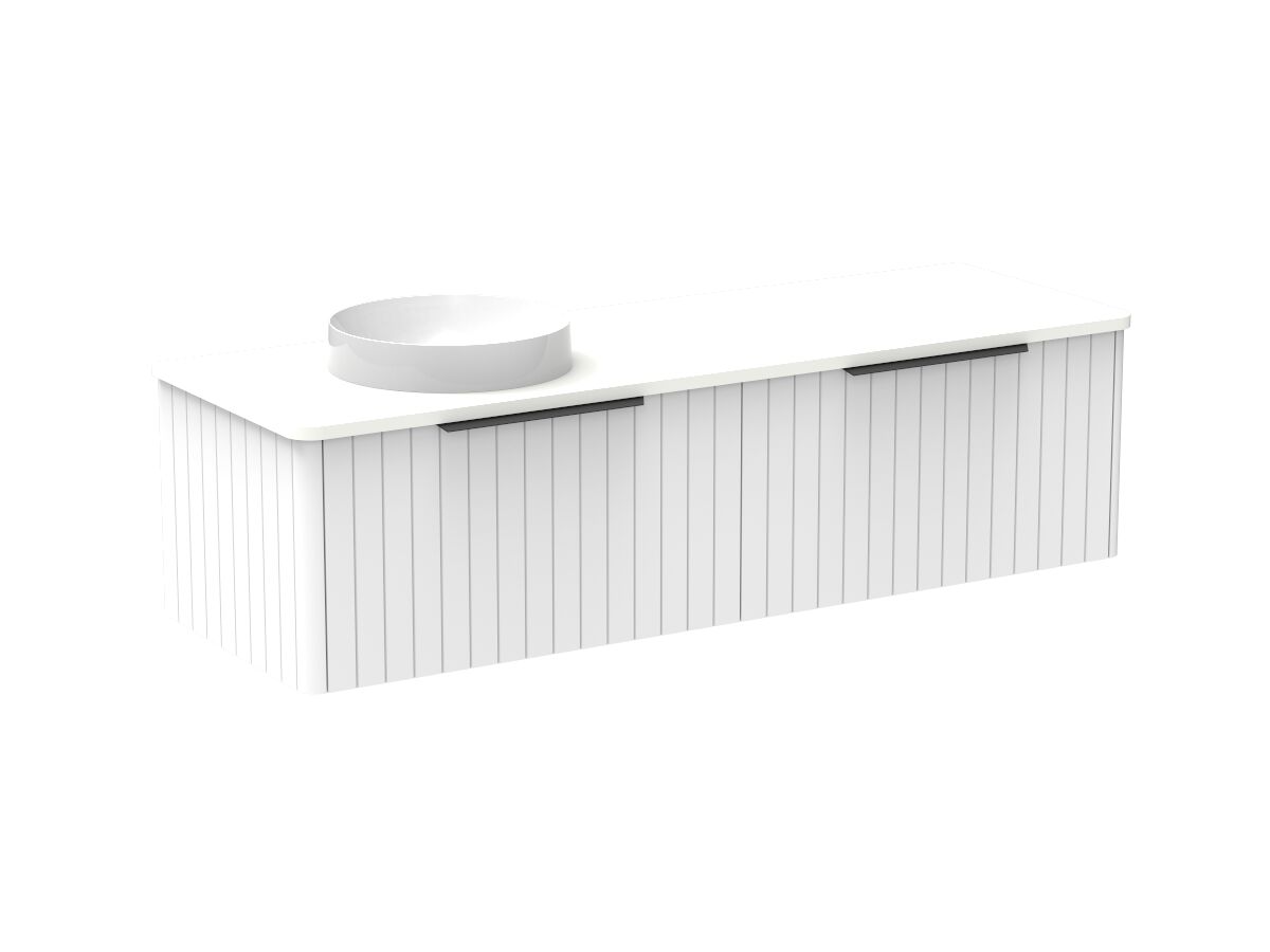 Kado Neue All-Drawer 1500 Left Offset Bowl Wall Hung Friday Quartz