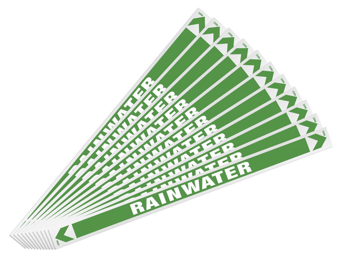 Pipe Marker Rainwater 400mm x 27mm (10)