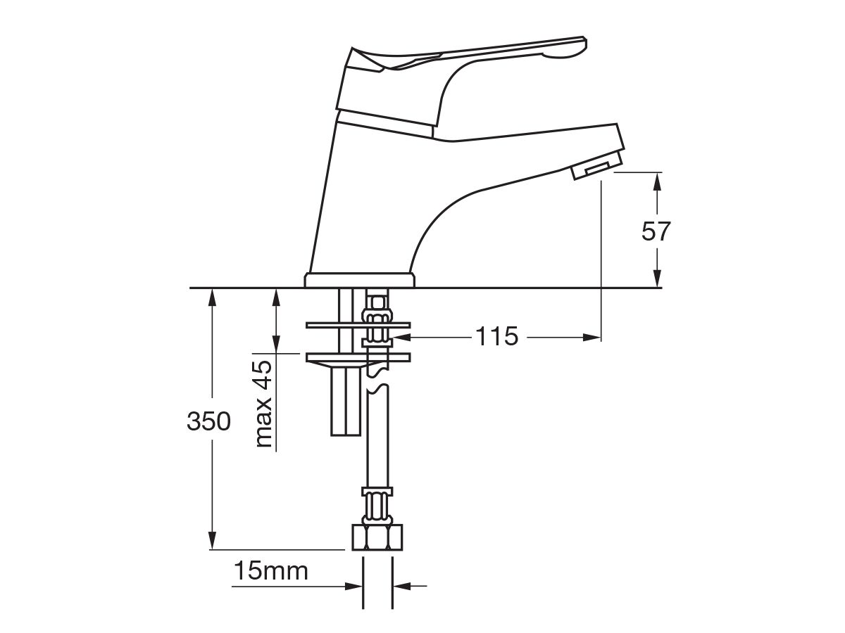 Posh Solus Basin Mixer Tap 115mm Chrome (4 Star) from Reece