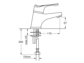 Posh Solus Basin Mixer 115mm Chrome (4 Star)