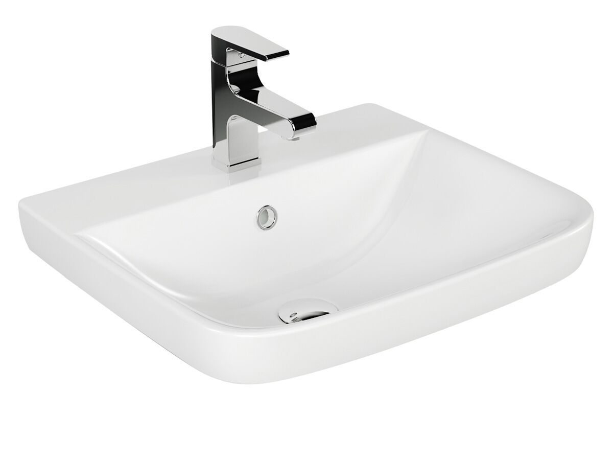 Porcher Cygnet Semi Inset Basin 1 Taphole White