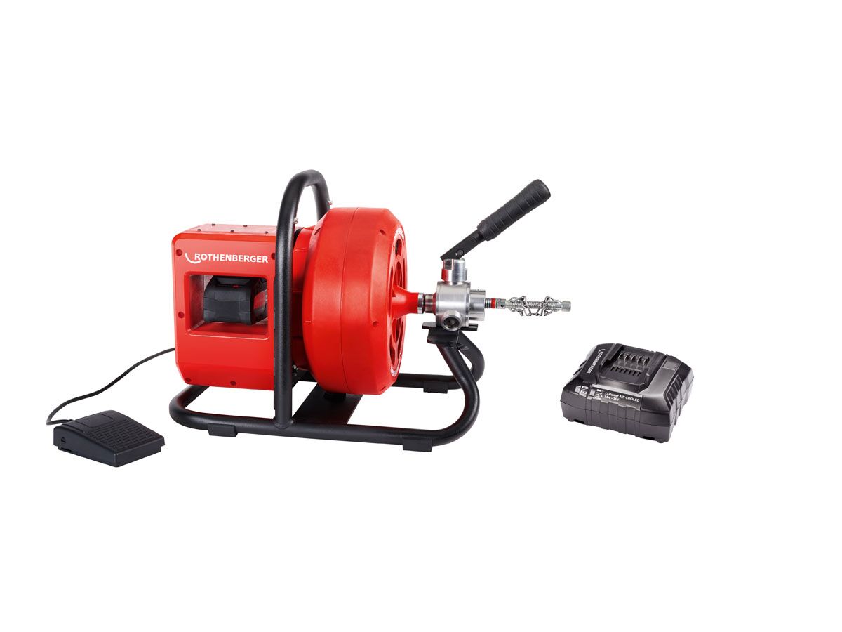 Rothenberger Battery Rodrum CL Drain Cleaner Set (includes (spiral