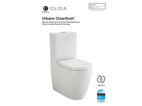Technical Guide - Caroma Urbane Cleanflush Wall Faced Close Coupled Bottom Inlet Toilet Suite Arc Soft Close Seat White (4 Star)