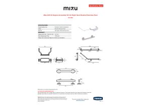 Specification Sheet - Mizu Drift 40 Degree Accessible WC Kit Right Hand Brushed Stainless Steel