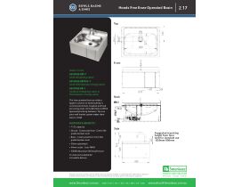 Specification Sheet - Knee Operated Basin, Pre Plumbed No Temp Valve Complete