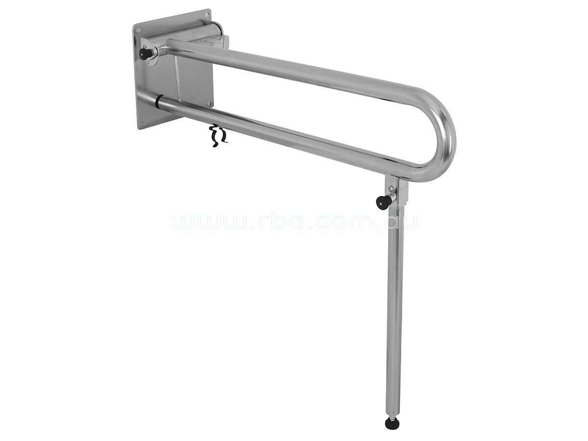 RBA Bariatric Drop Down Grab Rail Left Hand Stainless Steel