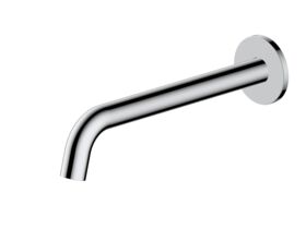 Mizu Drift Wall Basin/Bath Outlet Curve Spout 250 Chrome (6 Star)