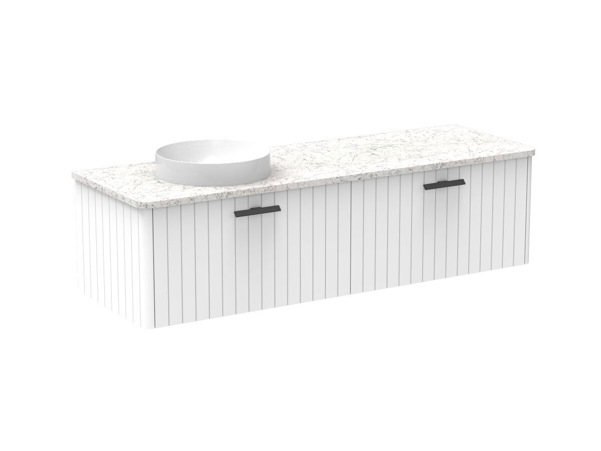 Kado Neue All-Drawer 1500 Left Offset Bowl Wall Hung Caesarstone