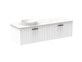 Kado Neue All-Drawer 1500 Left Offset Bowl Wall Hung Caesarstone