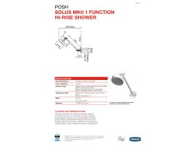 Technical Guide - Posh Solus MKII Hi Rise Shower 1 Function Chrome (3 Star)