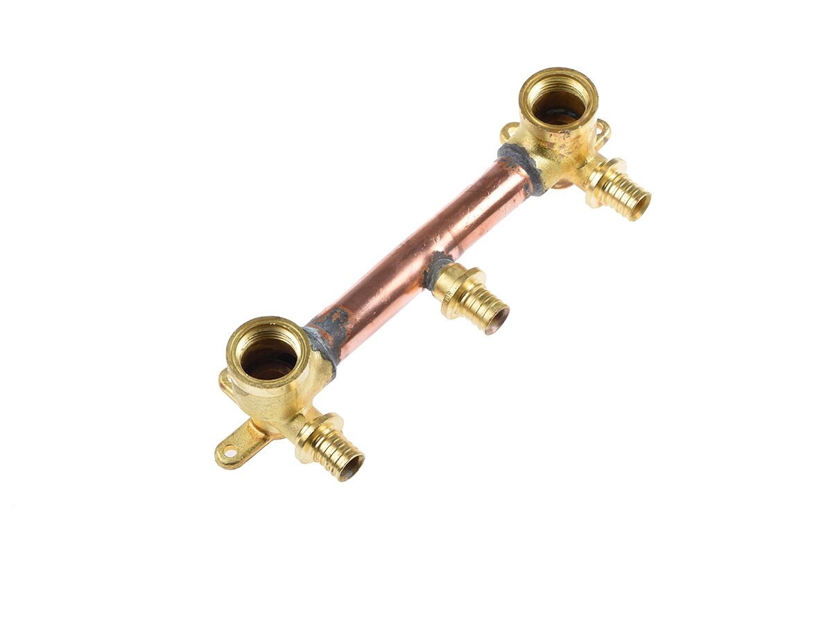 Rehau Shower Assembly Right Angle Barbs Up 6""