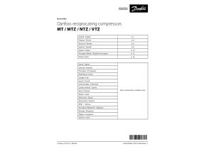 Installation Instructions - Danfoss Reciprocating Compressors MT / MTZ / NTZ / VTZ