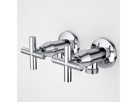 Caroma Coolibah Classic Cross Washing Machine Set Chrome