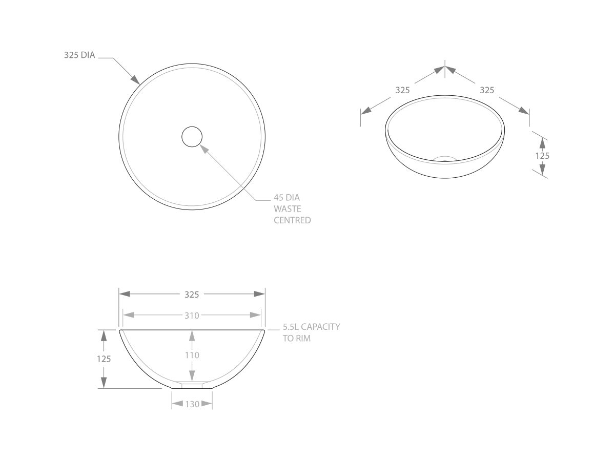 ADP Pluto Above Counter Basin Gloss White