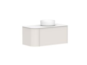 Kado Era 12mm Durasein Top Single Curve All Drawer 1050mm Wall Hung Vanity with Center Basin
