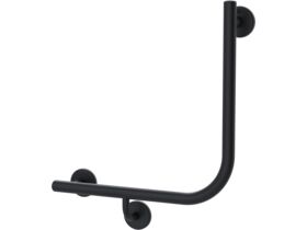 Mizu Drift 450 x 450 x 90 Degree Ambulant Toilet Grab Rail - Left Hand Matte Black