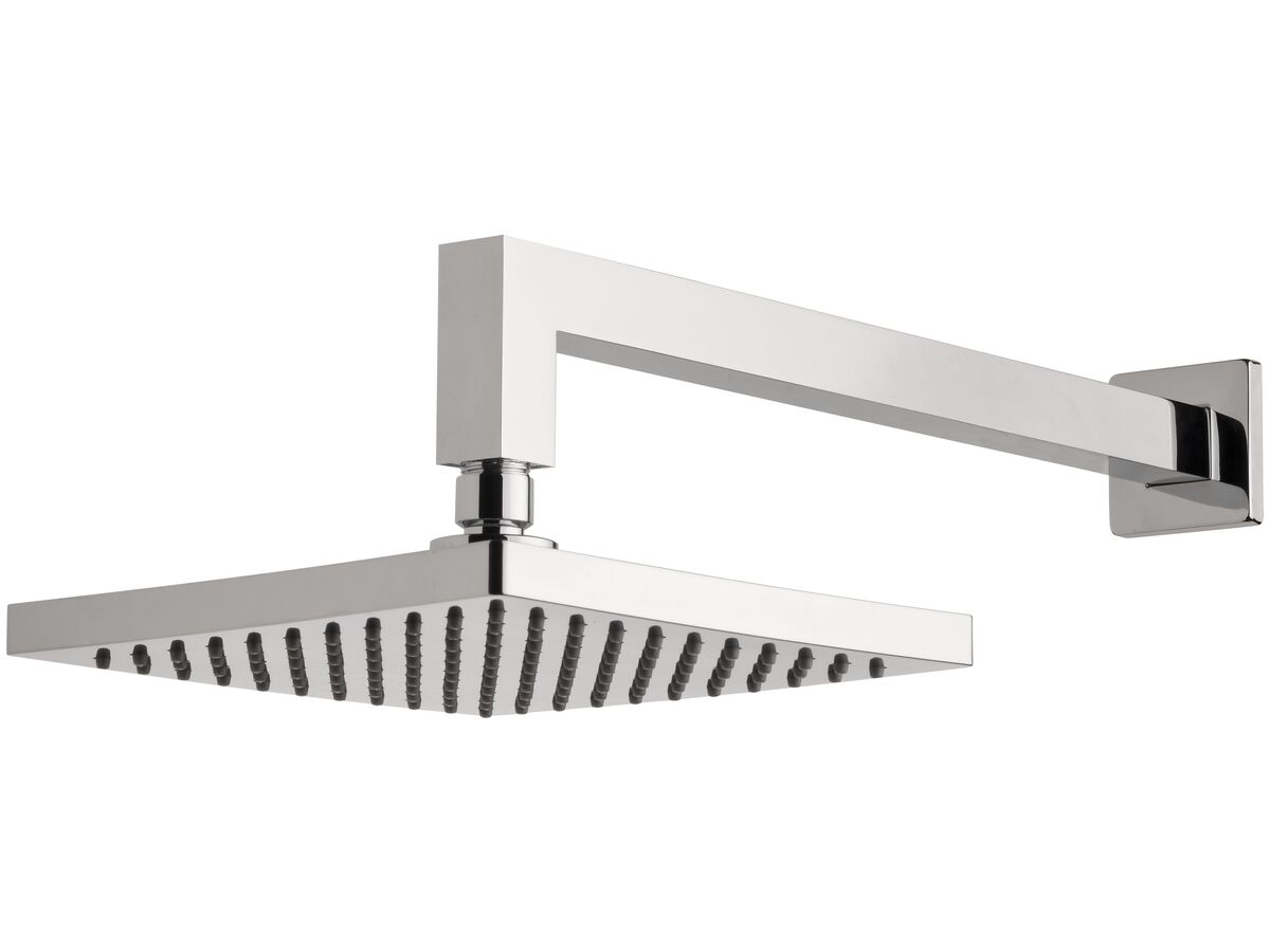 Shower Roses Reece Phoenix Lexi Square Shower Arm 400mm & Rose 200mm Chrome (3 Star) from ...