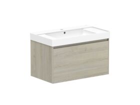 Roca Ona Vanity All Drawer Single Centre Bowl 800mm Light Oak