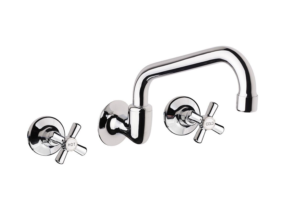 Posh Bristol Wall Sink Set Chrome (4 Star) from Reece