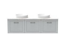 Kado Lux All Door 1500mm Double Bowl Wall Hung Caesarstone