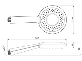 Nikles Tronico Handpiece 130mm Chrome (3 Star)