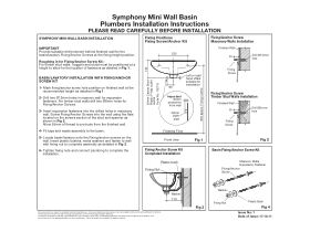 Installation Instructions - Stylus Symphony Mini Wall Basin 1 Right Hand Taphole Only White