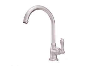 Nicolazzi Adore Swivel Gooseneck Sink Mixer Tap Satin Nickel (4 Star)