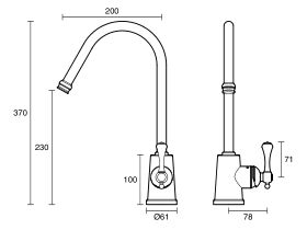 Kado Era Pull Out Sink Mixer Large