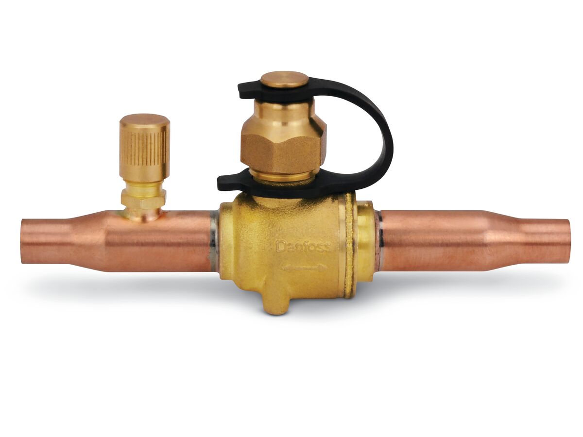 Danfoss Ball Valve With Access Port 1 3/8" Solder Connection 009L7057