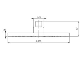 Phoenix Vivid Round Shower Rose 230mm (5 Star)
