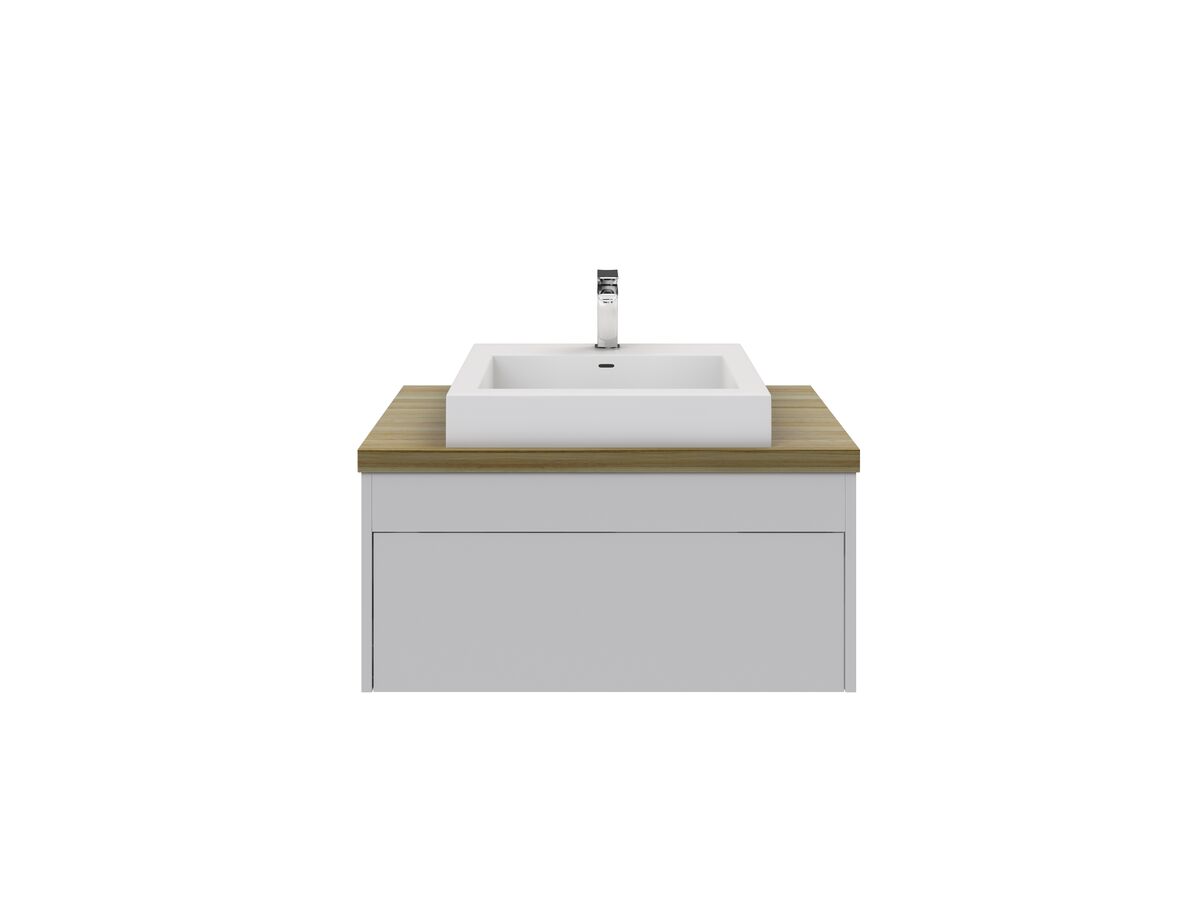 Rifco Acqua 750mm Wall Hung Vanity Unit Blackbutt Timber Top from Reece