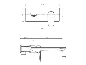 Mizu Silk Wall Basin Mixer / Trimset (5 & 6 Star)