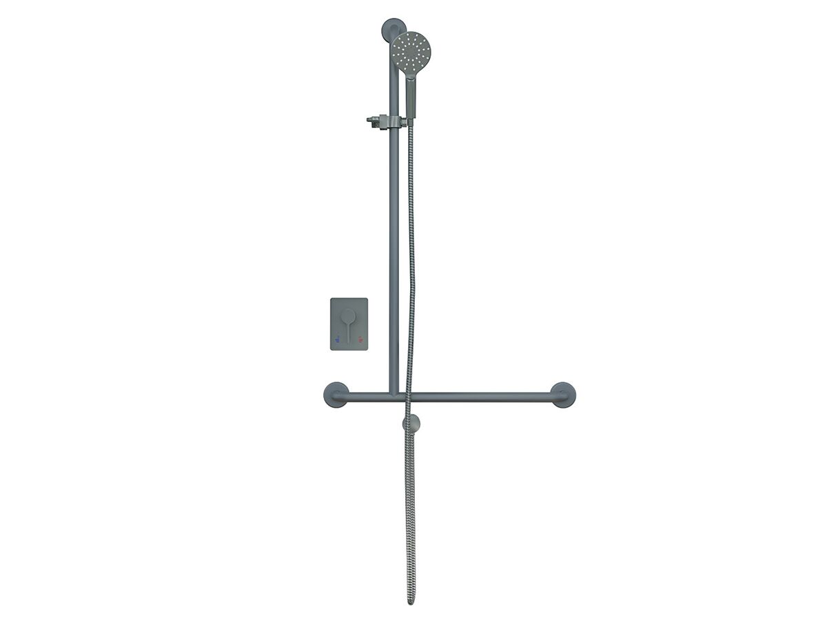 Shower T Rail Kit Slider Handset & Mixer Left Hand (4 Star)