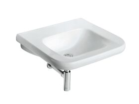 Portman 21 Accessible Wash Basin with Fixing Bolts 600mm No Tapholes White
