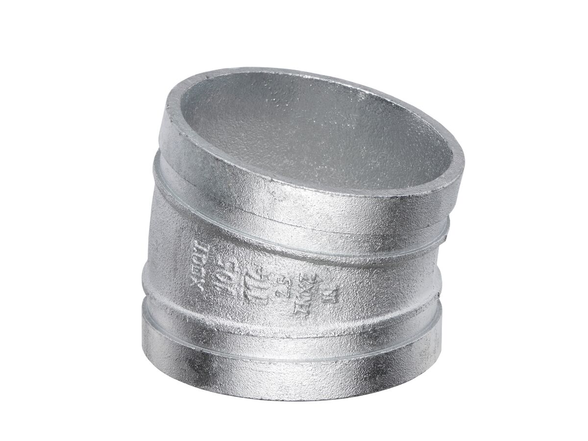 Roll Groove Elbow Galvanized 100mm x 11.25 Degree