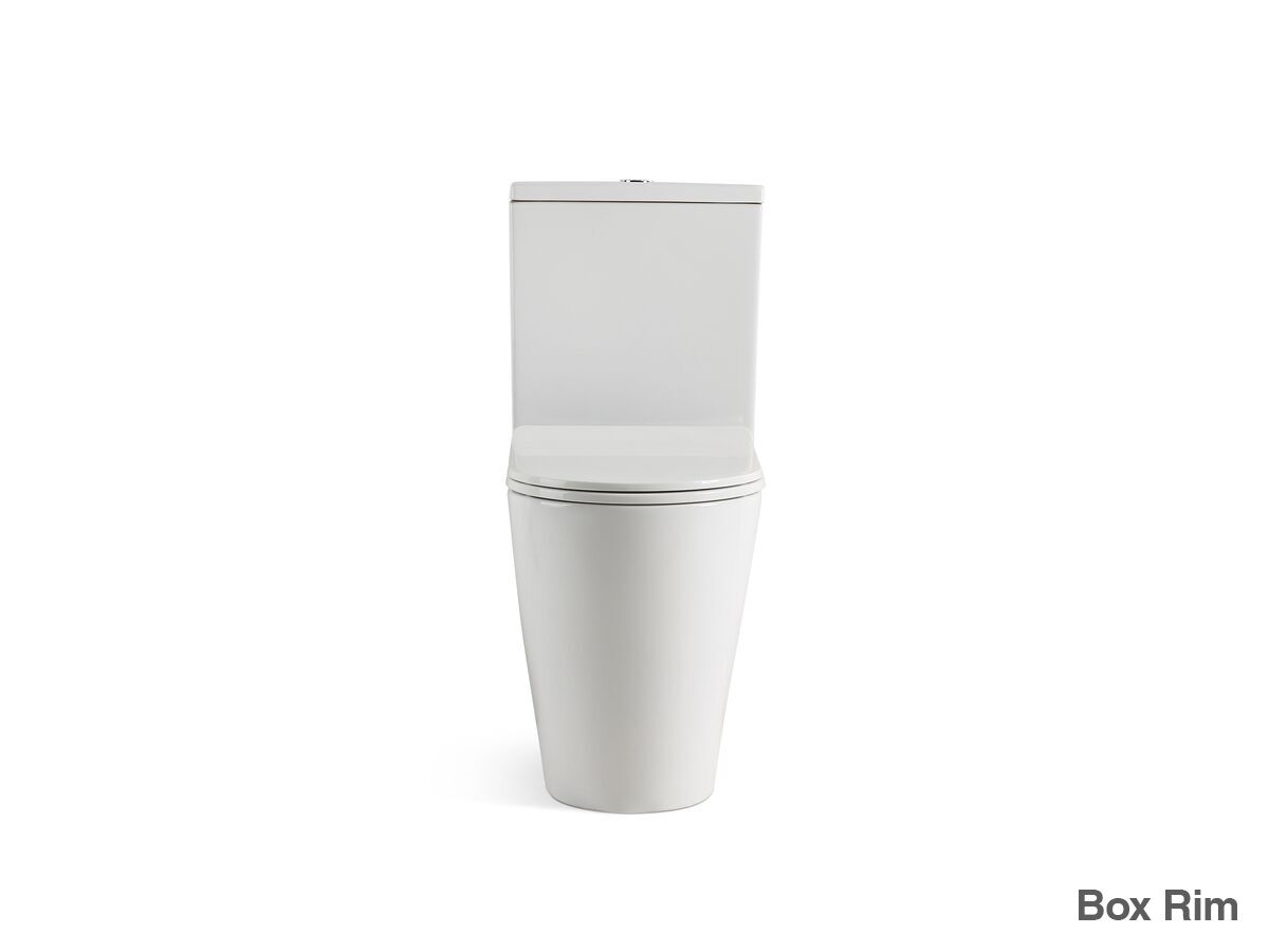 Kado Lux Close Coupled Back to Wall Overheight Back Inlet Toilet Suite with Thin Soft Close Quick Release Seat White (4 Star)