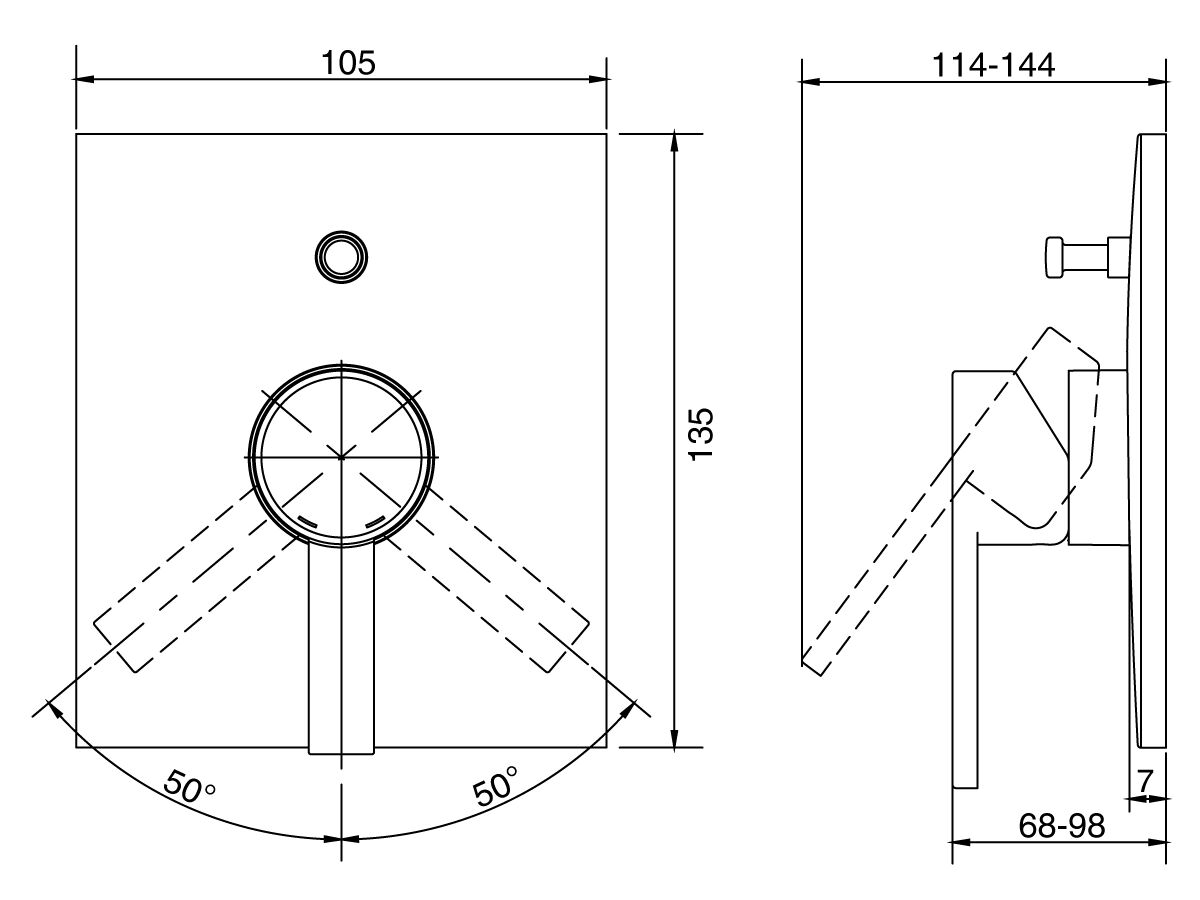 GROHE Lineare Shower / Bath Mixer with Diverter Chrome
