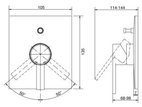 GROHE Lineare Shower / Bath Mixer with Diverter Chrome